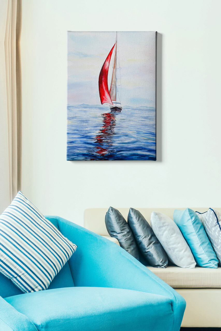 Tablou decorativ, Kanvas Tablo (50 x 70), Cadru: 100% LEMN (grosime: 3 cm), Multicolor - imagine 6